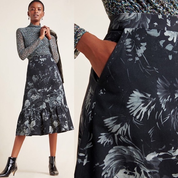 Anthropologie Dresses & Skirts - Anthropologie Edita Flounced Midi Skirt